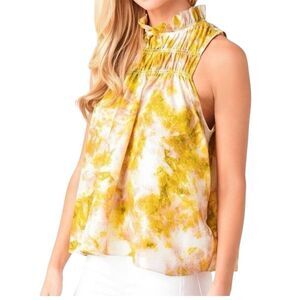 NEW Joie Sleeveless Summer Porcelain Print Blouse Size Large